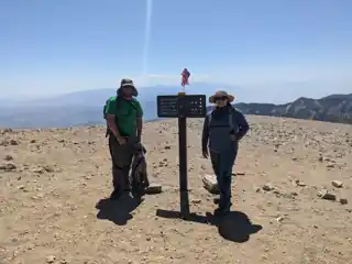 Laura, Bryce and Weir hiking on Mt. Baldy.
